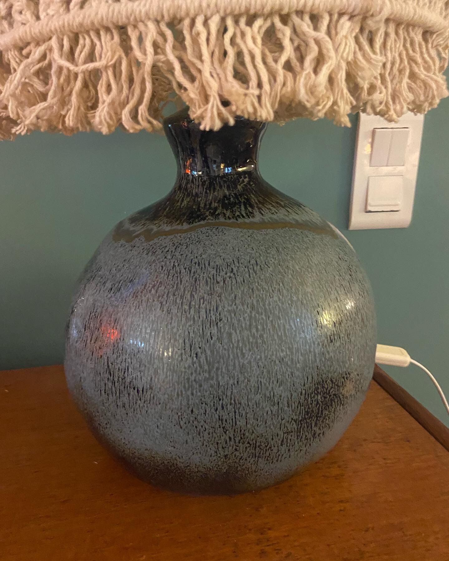 Vintage ceramic ball lamp