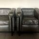 Pair of LC2 Le Corbusier armchairs by Cassina