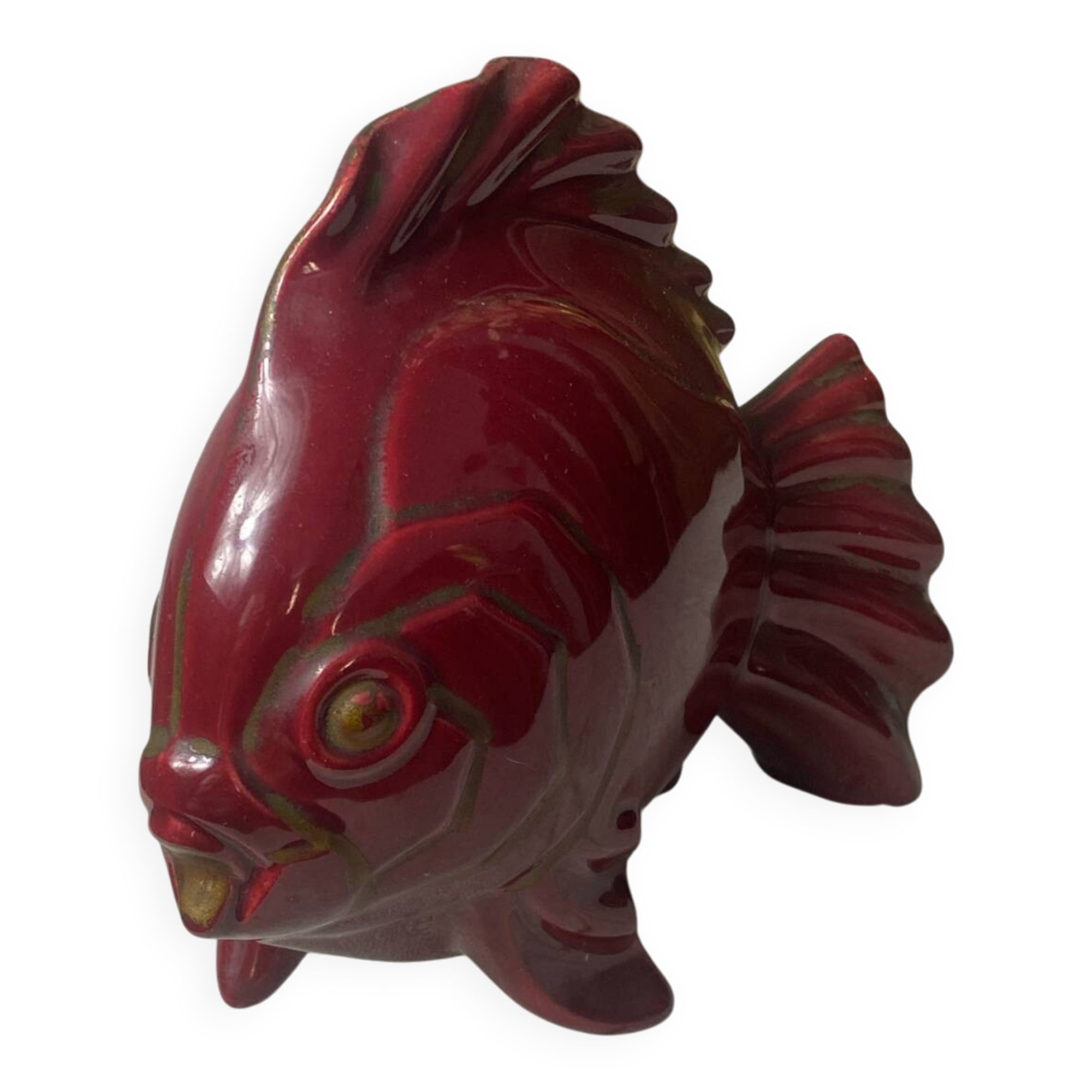 Earthenware fish, Art Deco by Géo Condé