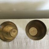 4 'love' metal vases