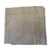 Pair of pillowcases cotton embroidered "rose Bud"