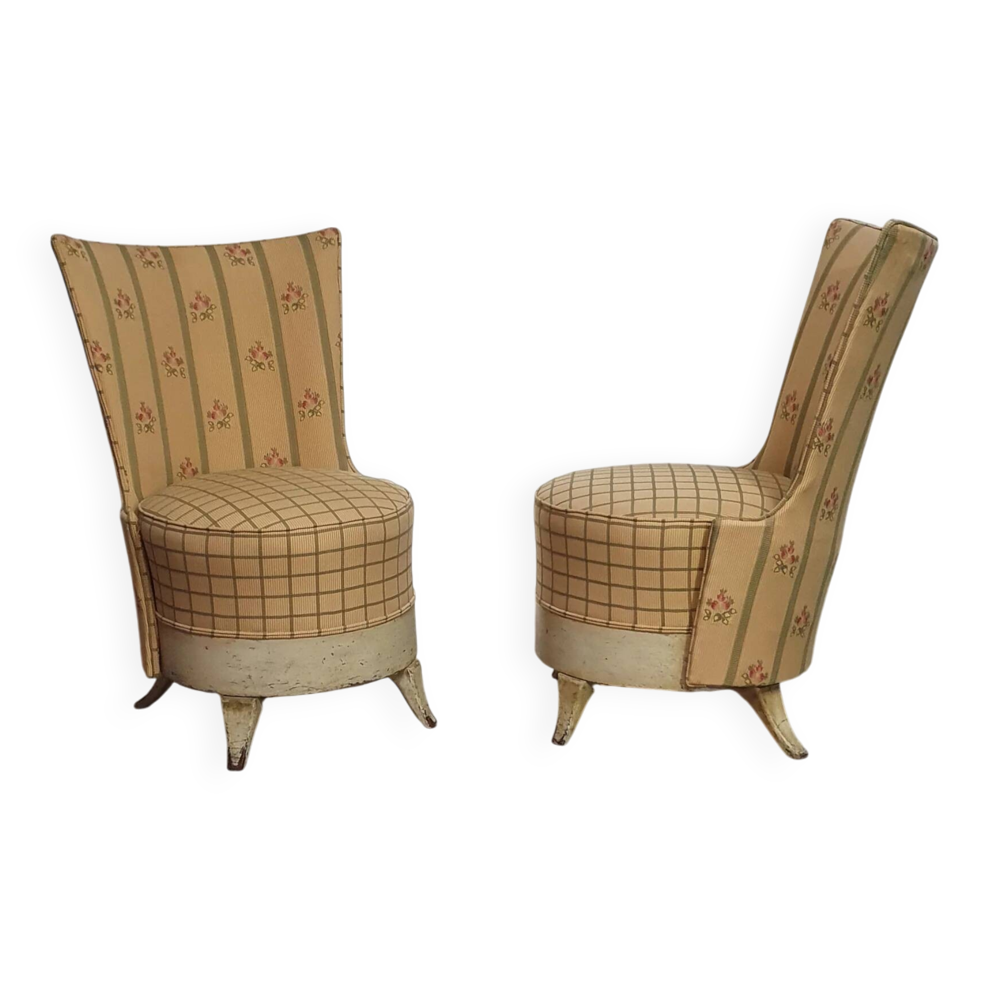 Ensemble de chaises de boudoir françaises