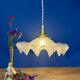 Suspension abat-jour vintage en verre dépoli