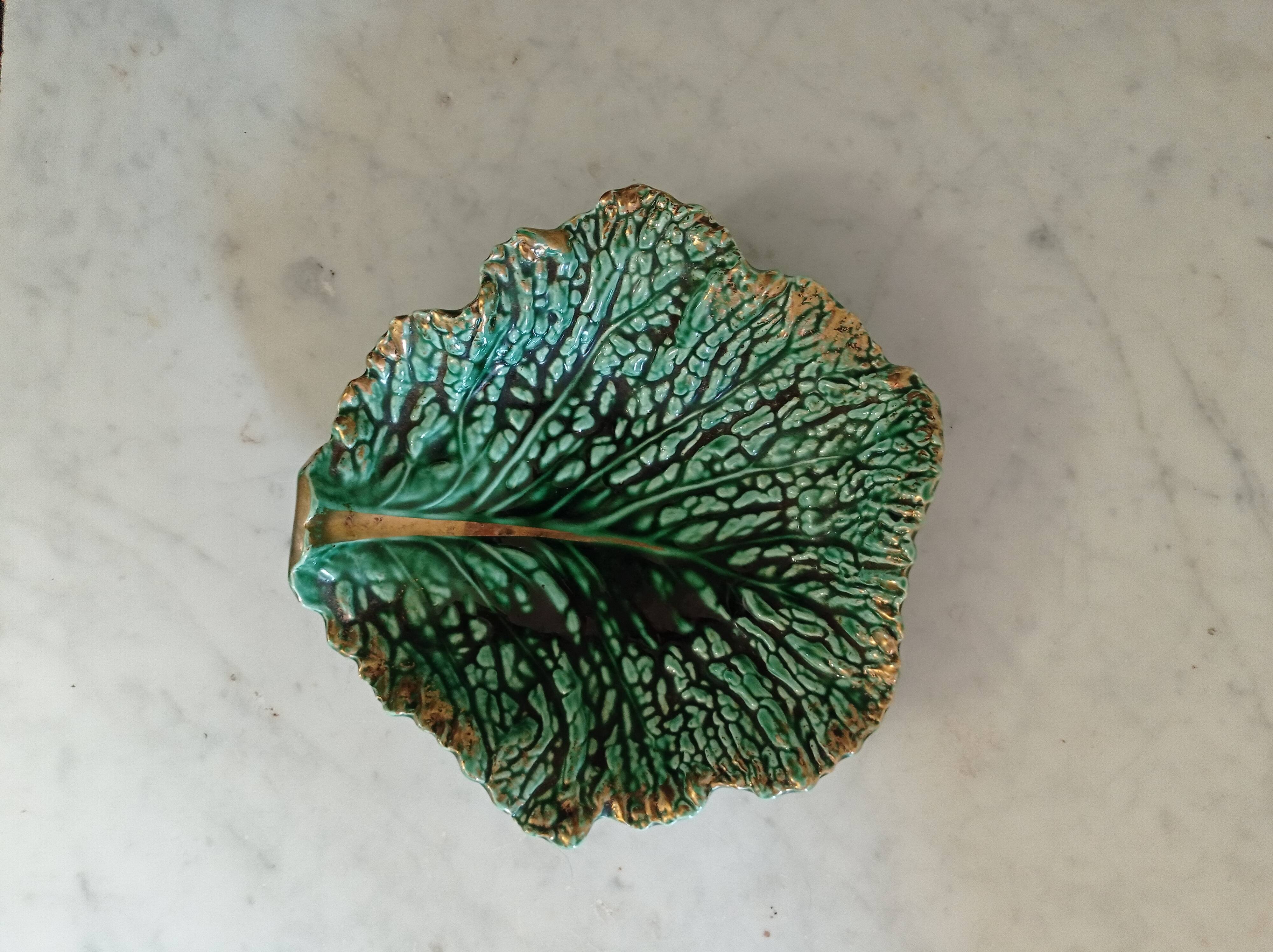 Cabbage leaf in Sarreguemines slip