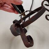 Large vintage glass mosaic egg lamp