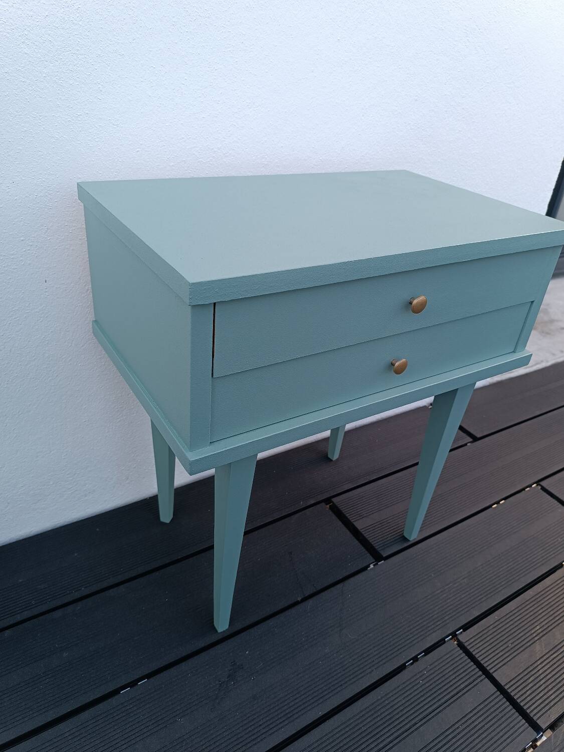 Vintage bedside table revamped