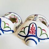 2 Vintage ceramic wall lights