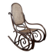 Curved wooden rocking chair in Thonet style, 20th century