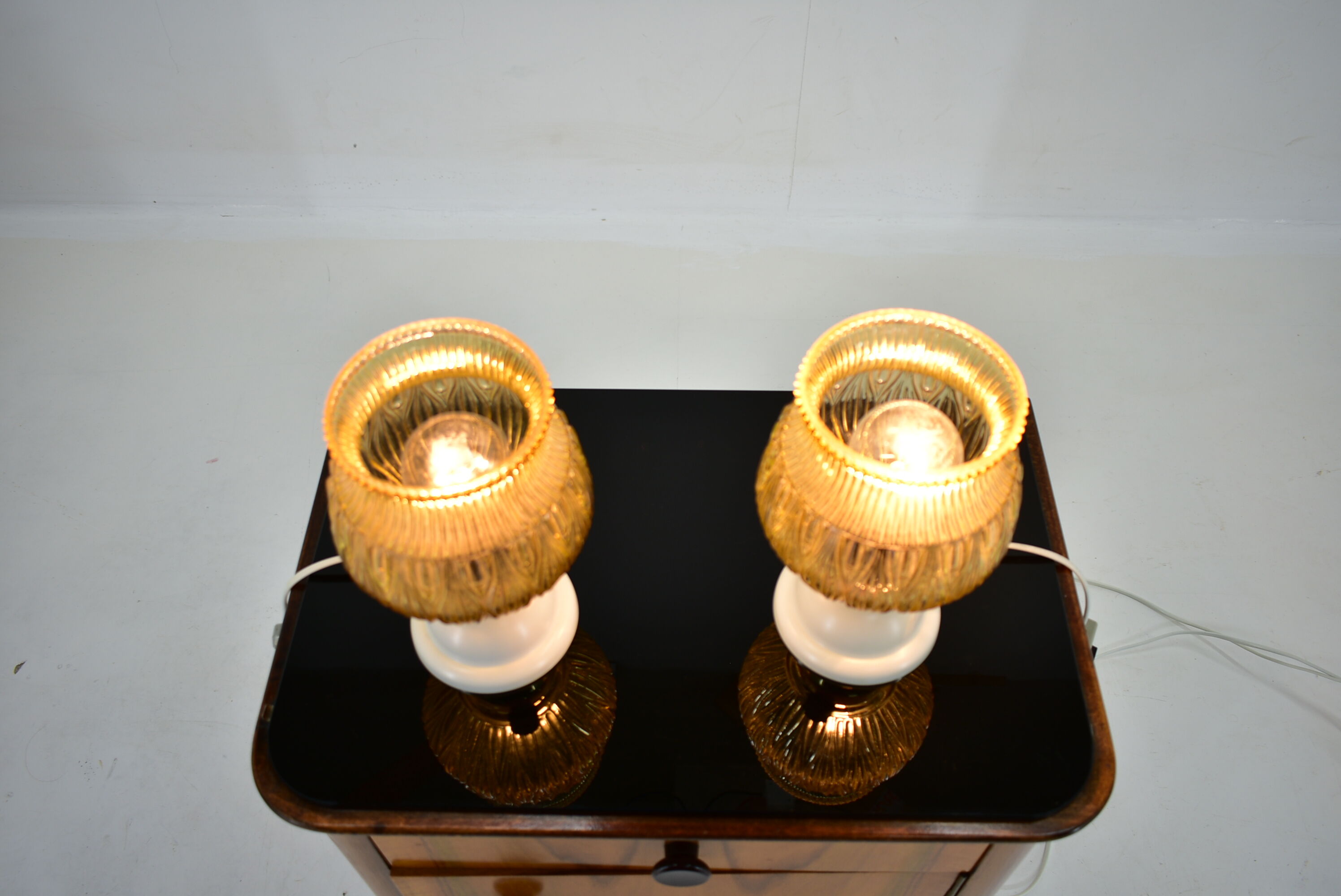 Set of Two Mid-Century Table Lamps, Czechoslovakia, 1970s