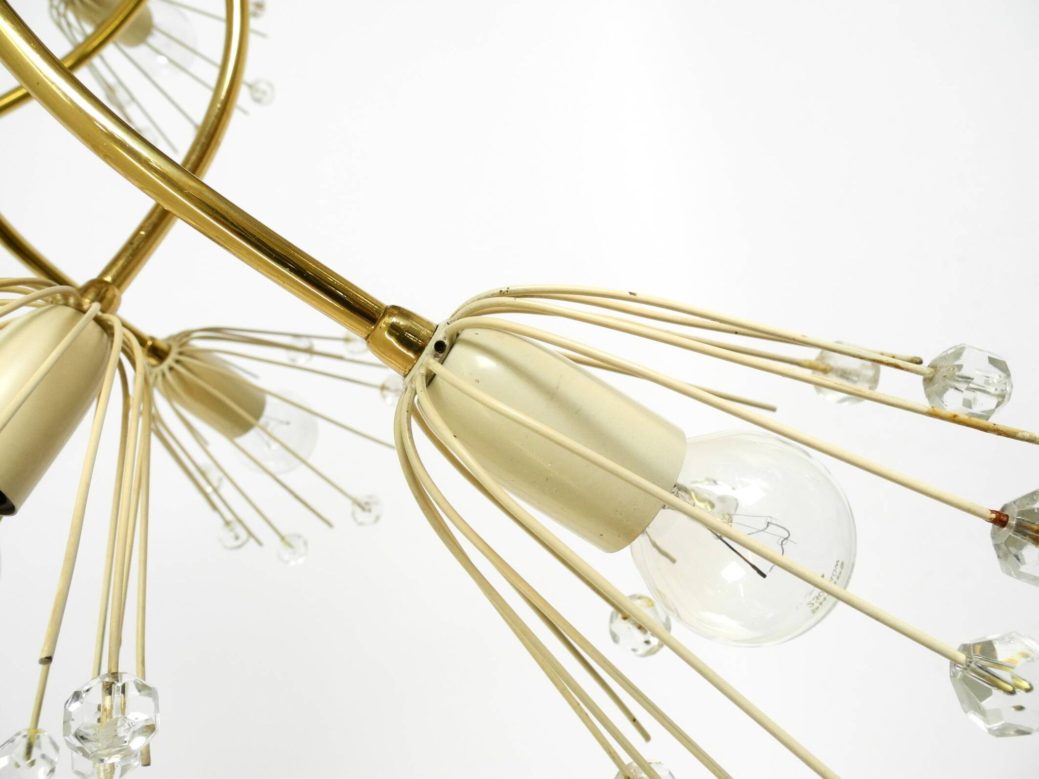 Beautiful brass chandelier by Emil Stejnar for Rupert Nikoll