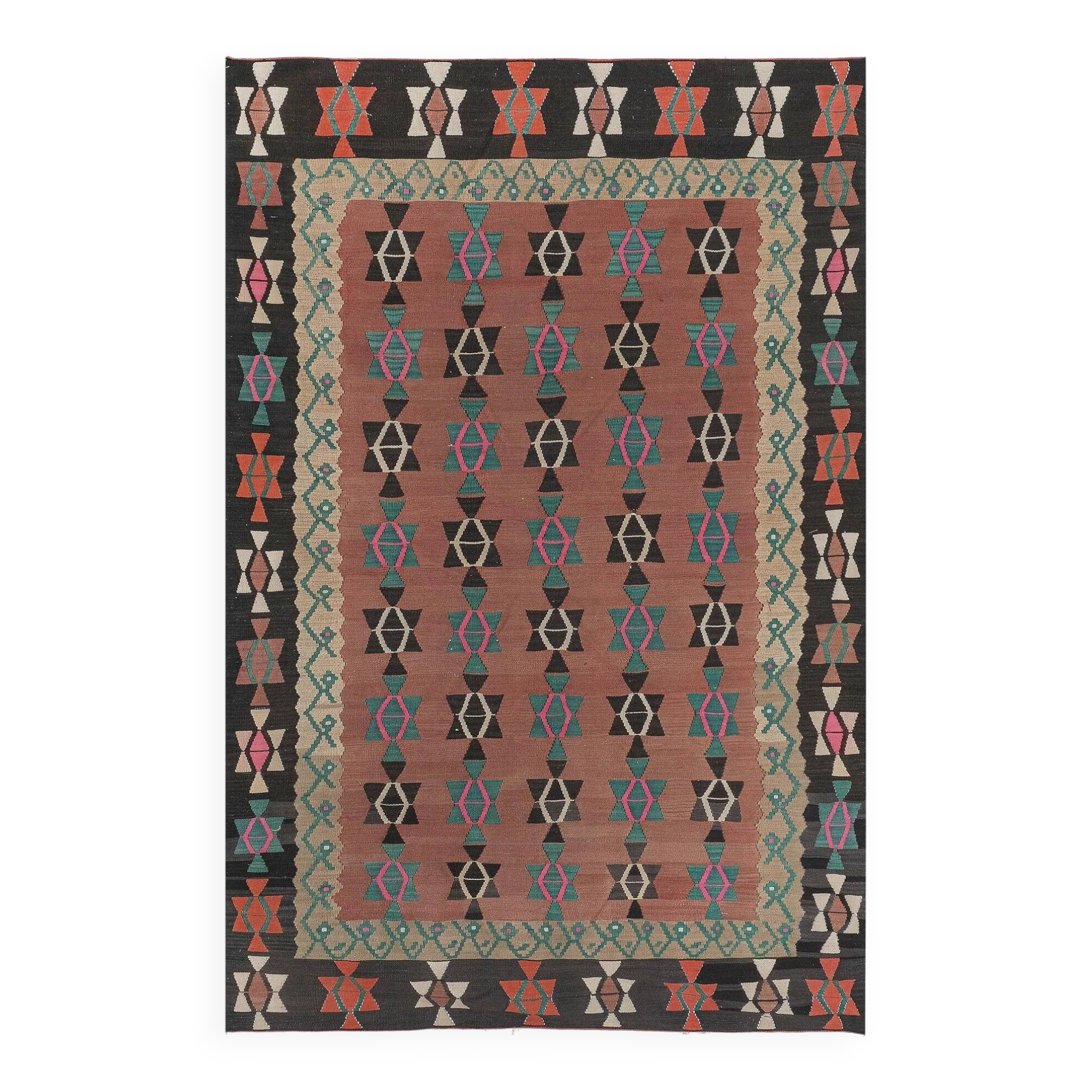 Vintage Turkish kilim, handwoven, 177x280 cm.