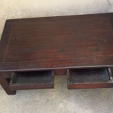Low wooden vintage table