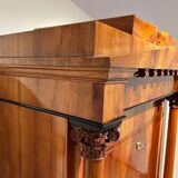 Biedermeier Secretaire in Cherrywood and Maple with Inlays and Brass, South Germany, 1830s