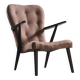 Vintage mid-century lounge chair Danish style of Arctander or Henry Schubell