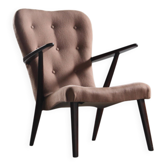 Vintage mid-century lounge chair Danish style of Arctander or Henry Schubell