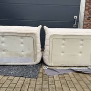 Ligne Roset Togo 3-seater and 2 x 2-seaters in beige corduroy.