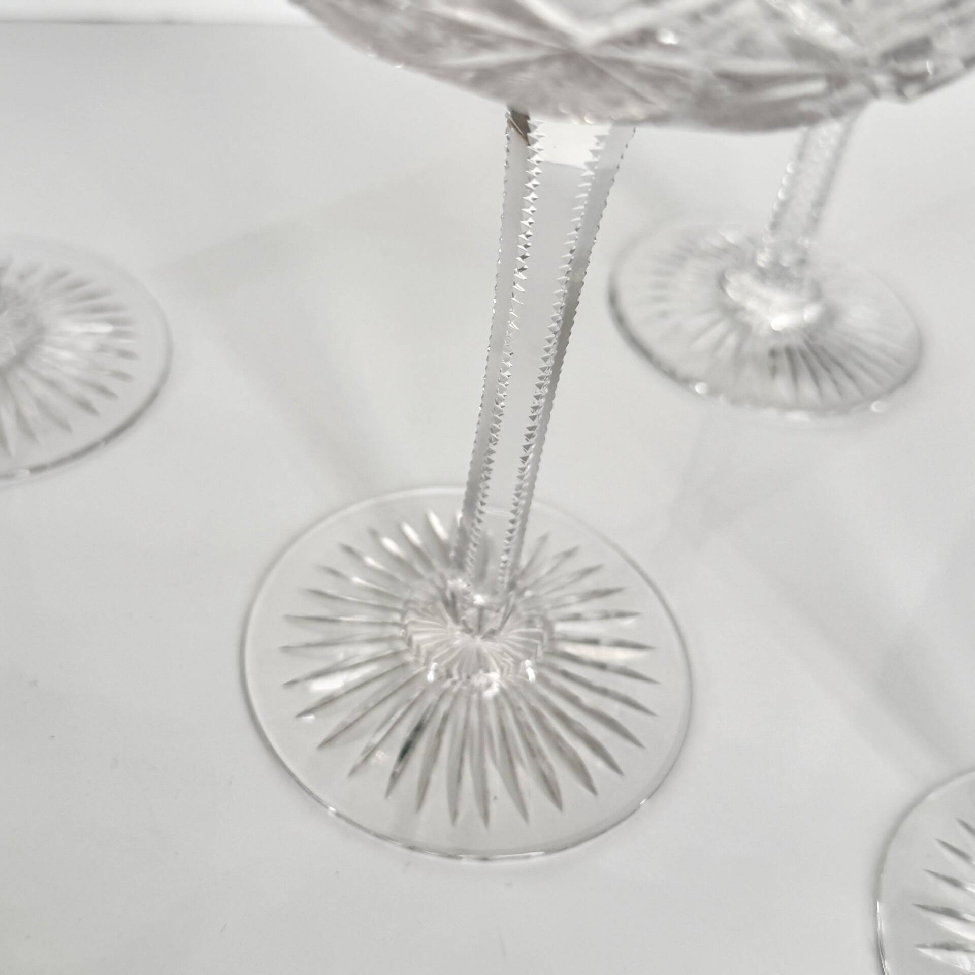 Set of 5 crystal champagne glasses from Saint-Louis | Gavarni model