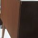 Table chevet bois pieds compas vintage