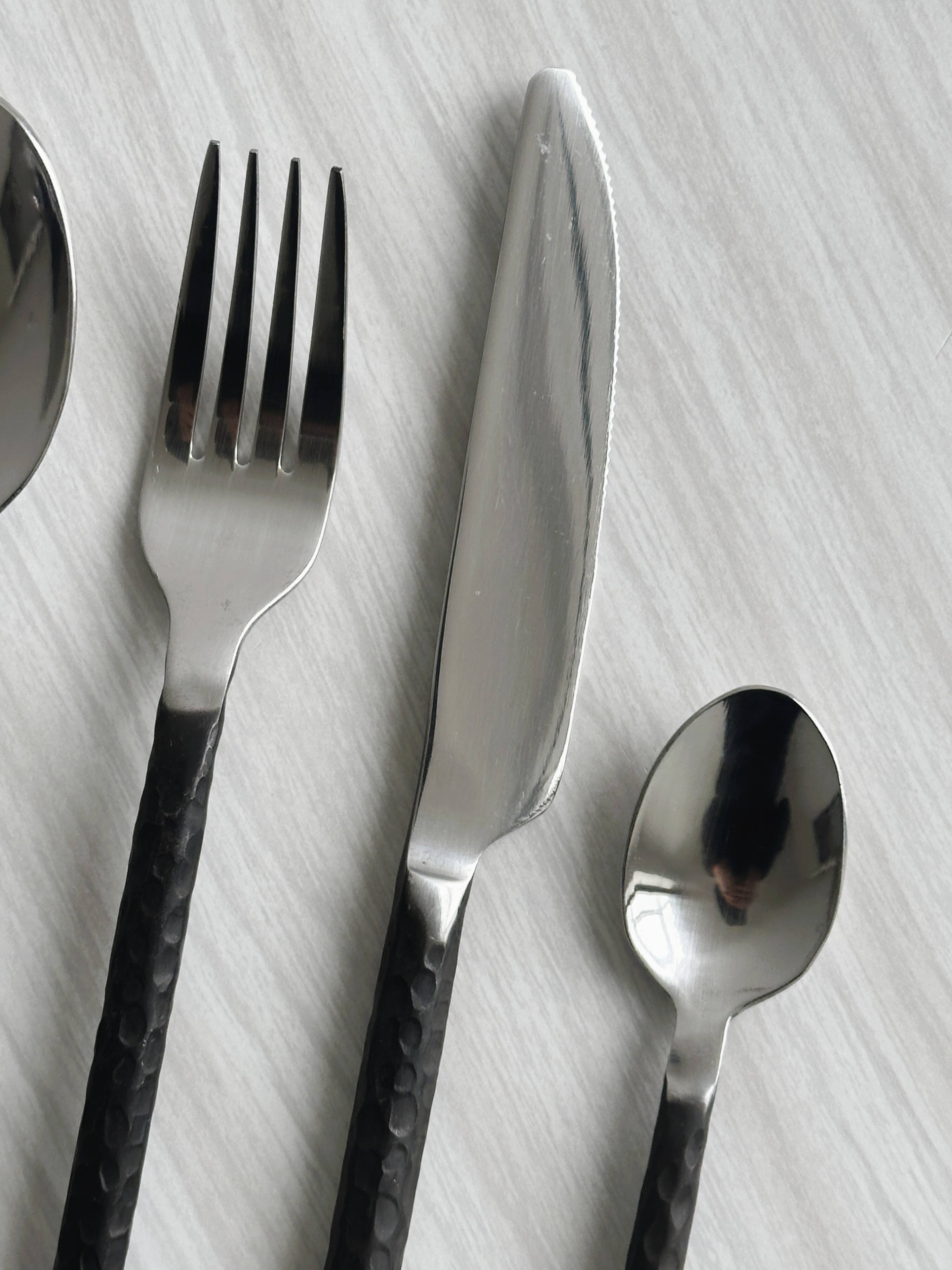 wrought metal cutlery set