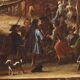 Great 17th century Flemish landscape painting, village festival