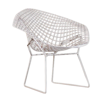 White Diamond armchair by Harry Bertoia for Knoll, since 1952