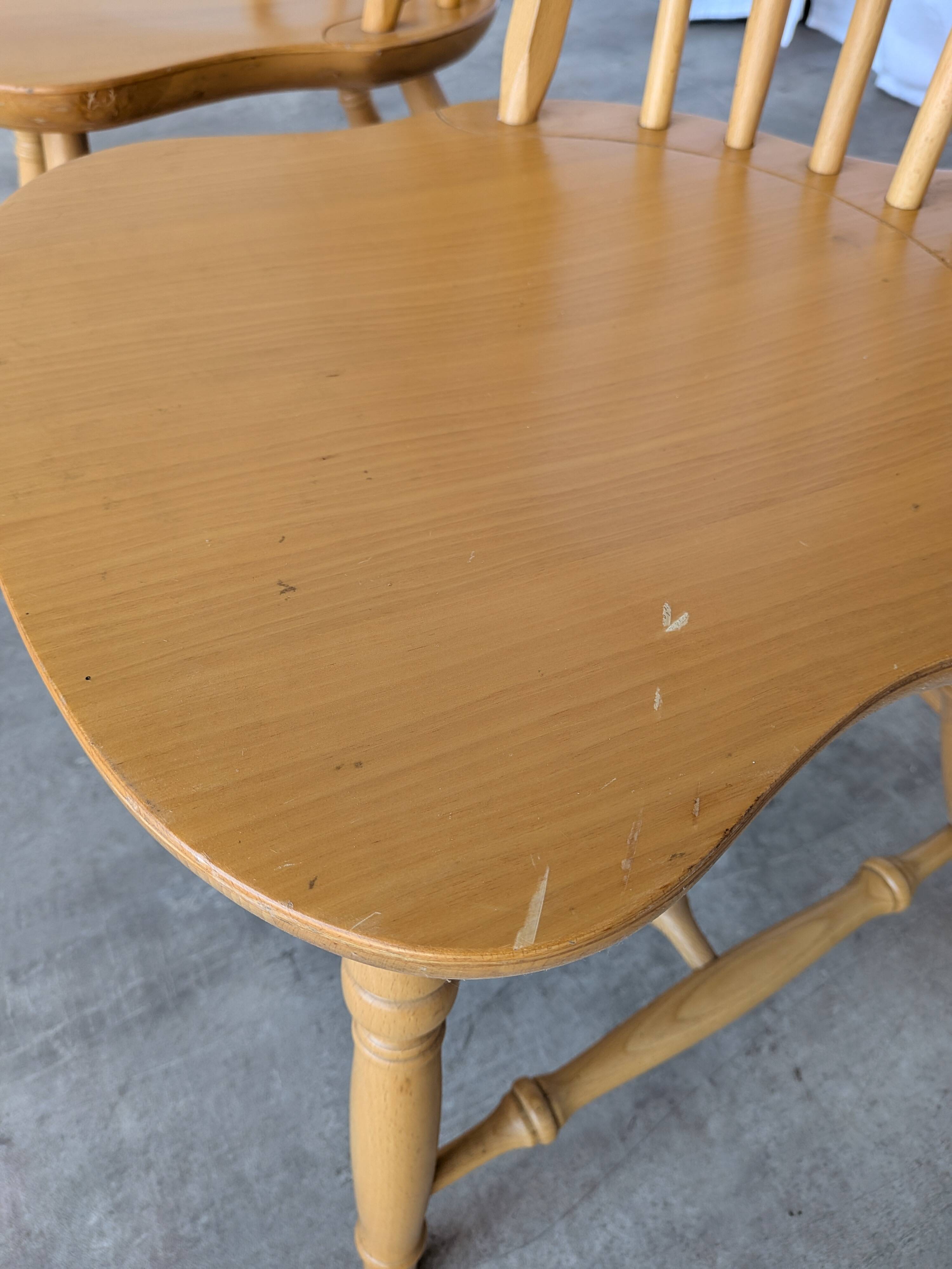 Vintage Windsor Style Dining Chair: Rustic Farmhouse Kitchen