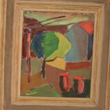 House obscured by a tree by Harry Martinson