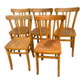 Set of 5 vintage bistro chairs