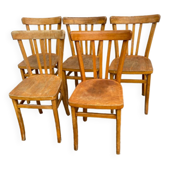 Set of 5 vintage bistro chairs