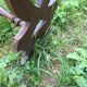 Jardinière bois fer forgé et zinc