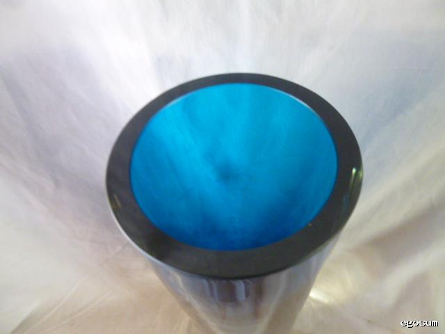 Bohemia Crystal 1960/70 Blue Vase