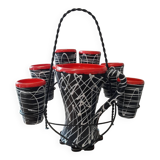 Exceptional set of orangeade from Vallauris, vintage 1950-60.