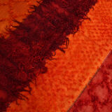 Red & orange tones vintage rug, 163x240 cm