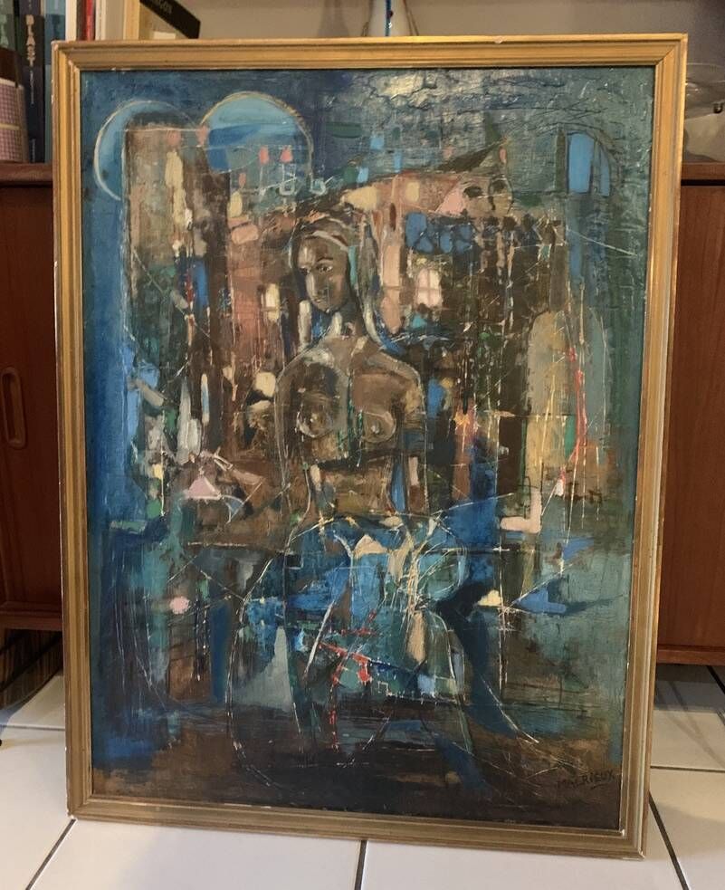 Pierre Malrieux 1920-2022 "Abstraction" Oil on Panel - Cap Ferret 1975