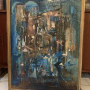 Pierre Malrieux 1920-2022 "Abstraction" Oil on Panel - Cap Ferret 1975