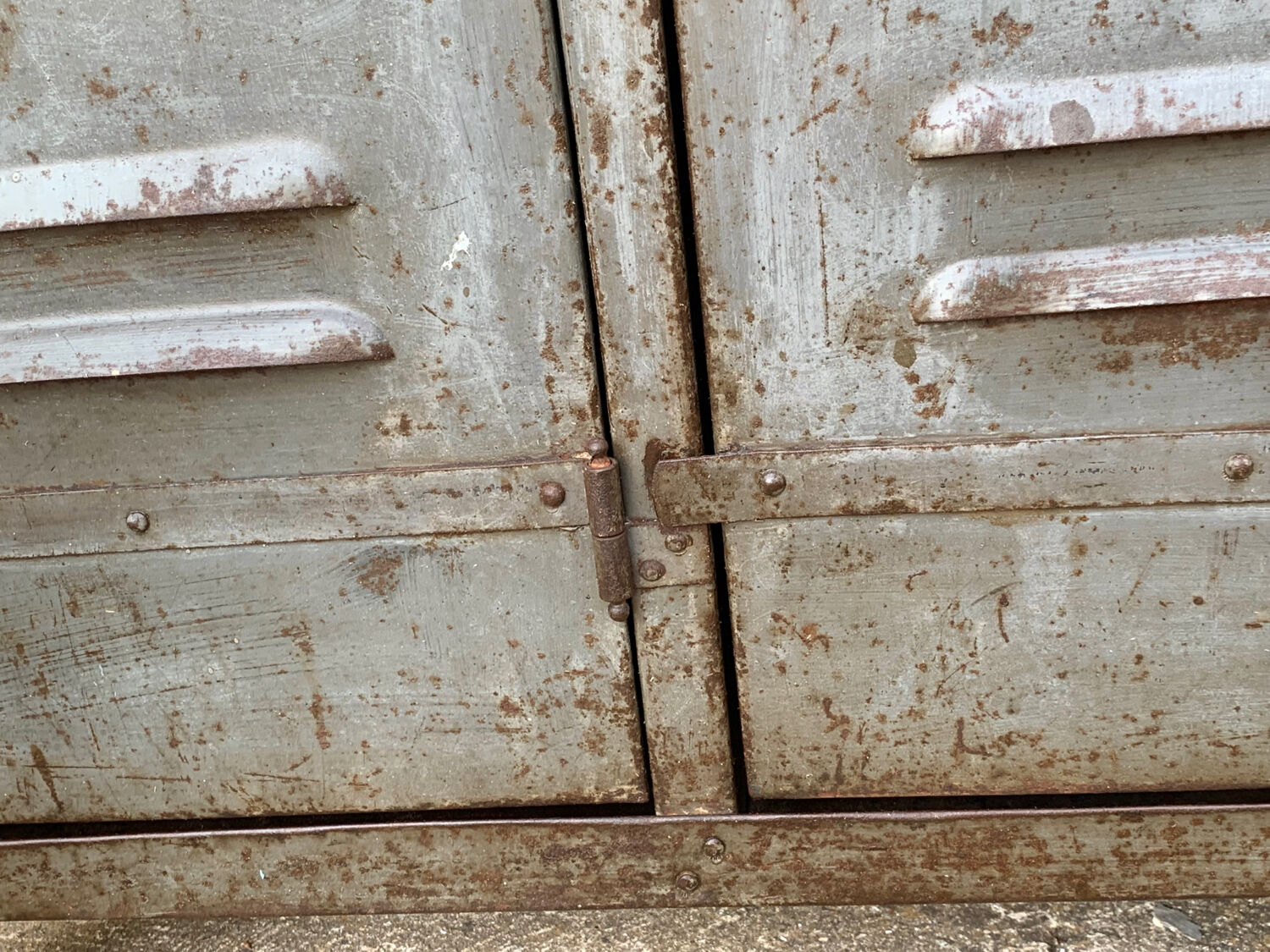 1940s industrial workshop locker room