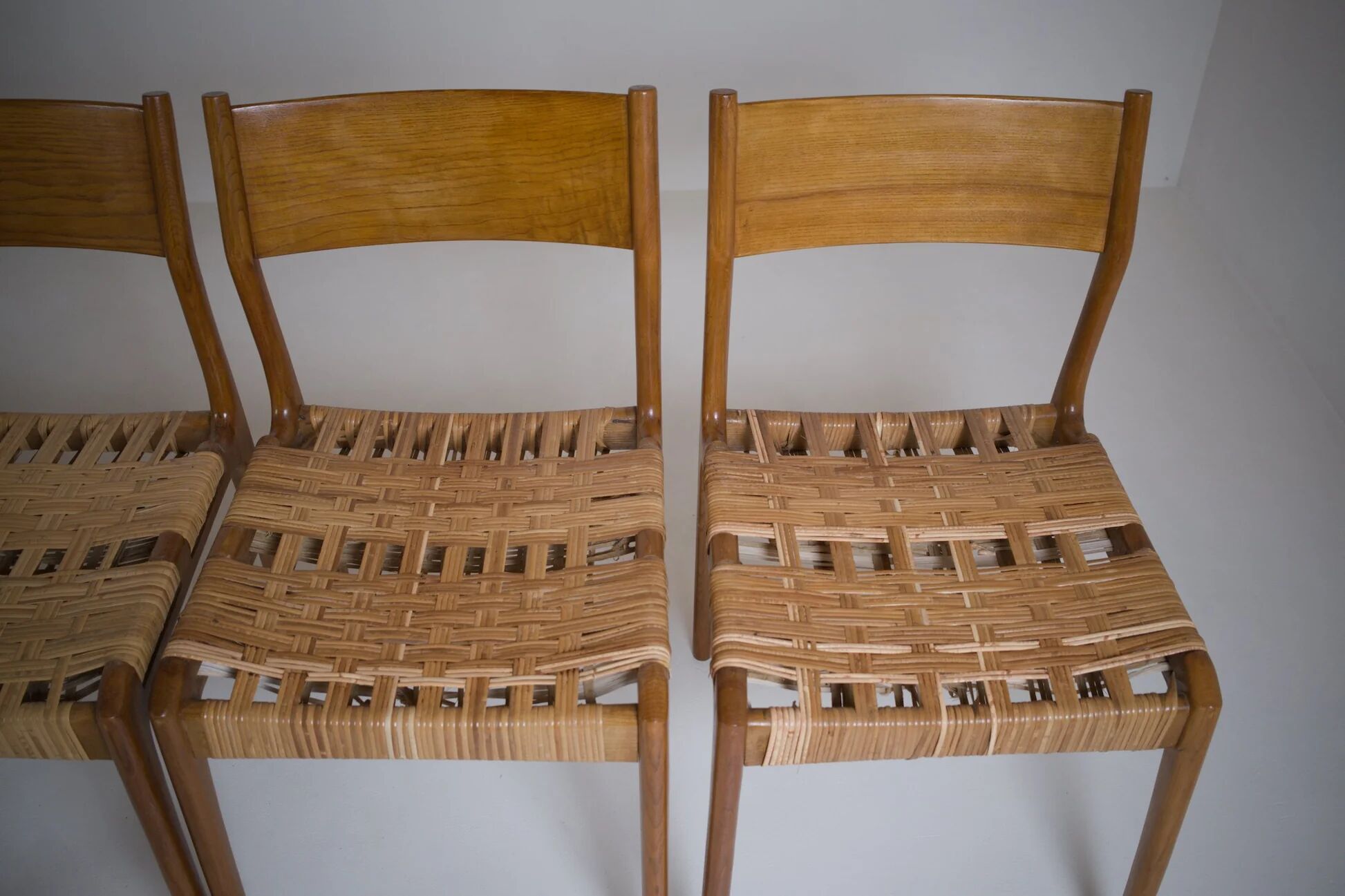 Set of 6 GESSEF chairs published by Consorzio Sedie Friuli, Italy, 1970s.