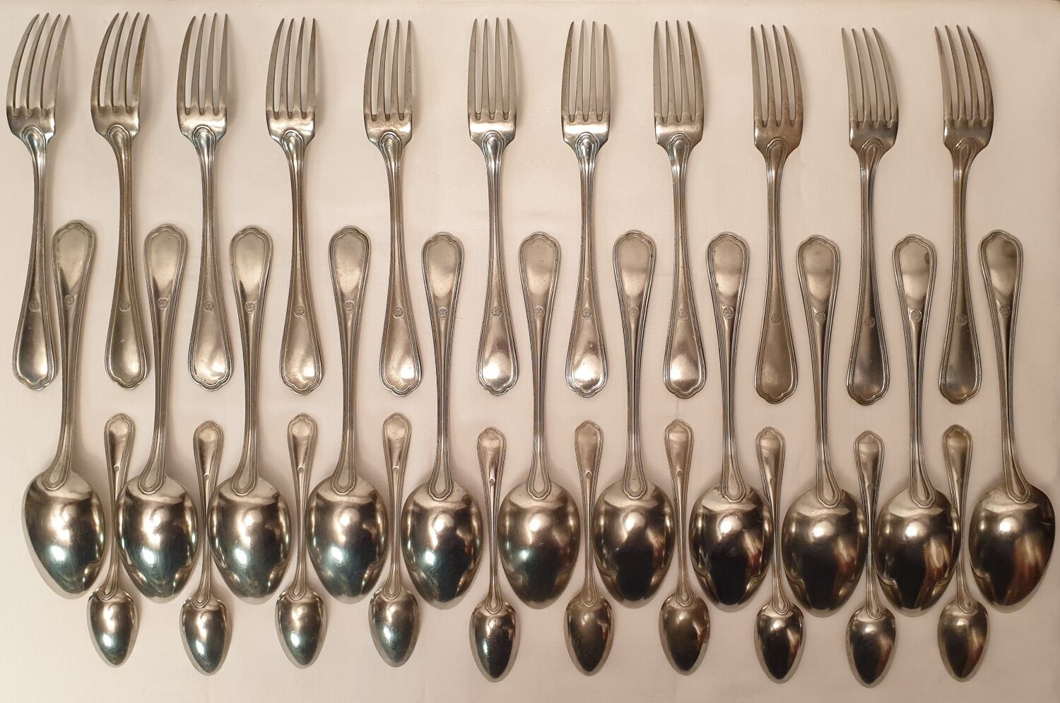 Cutlery part in silver metal christalba