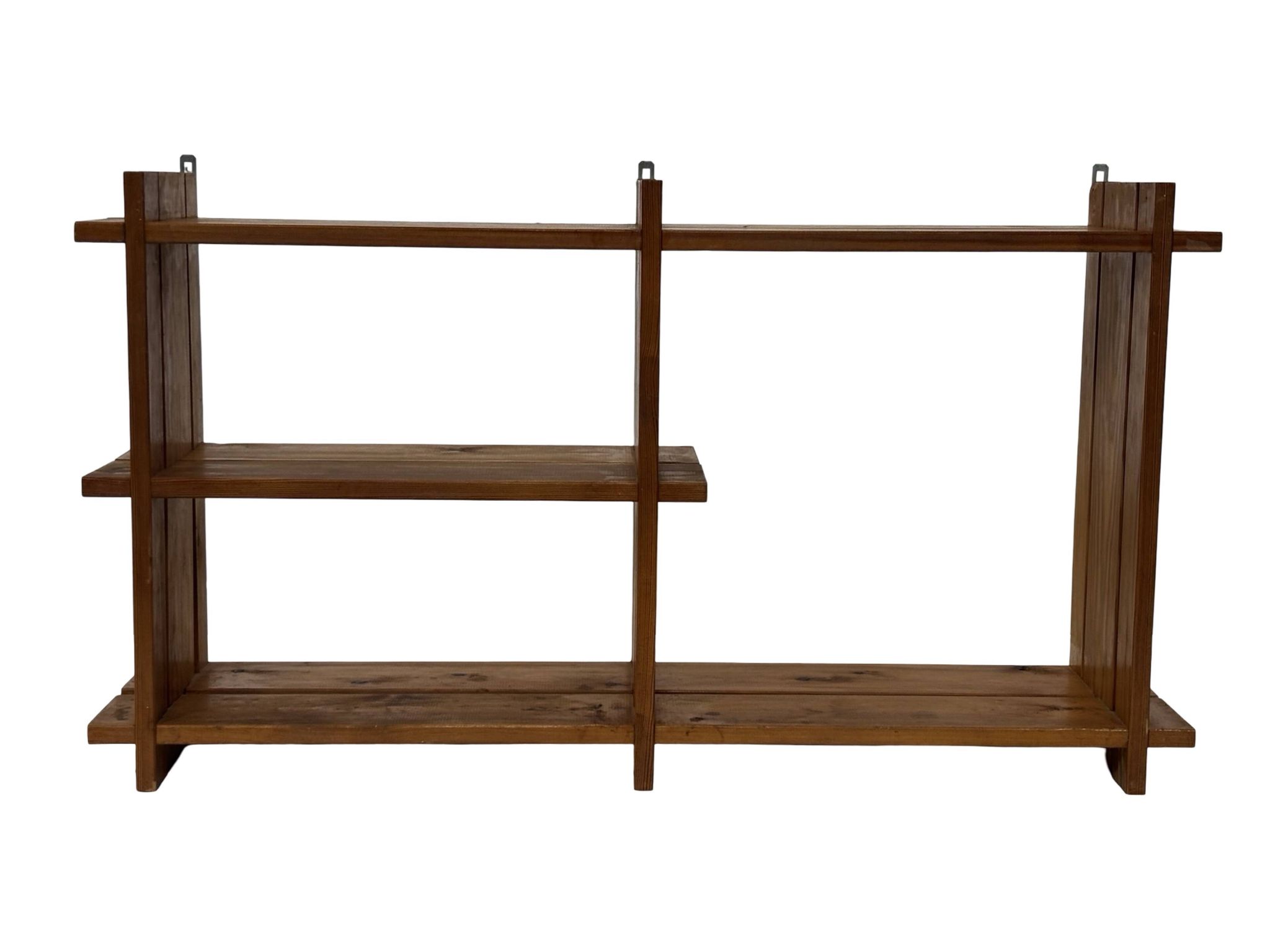 Vintage Wall shelf rack Pinewood wood 70s design