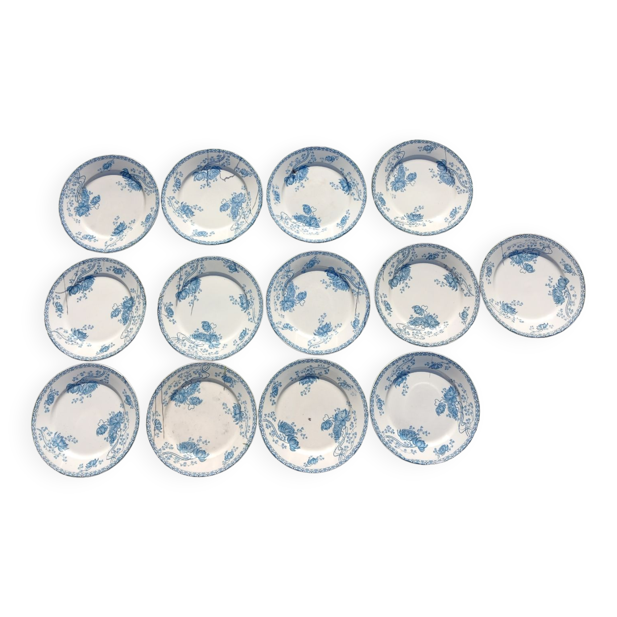 13 sarreguemines plates model royat