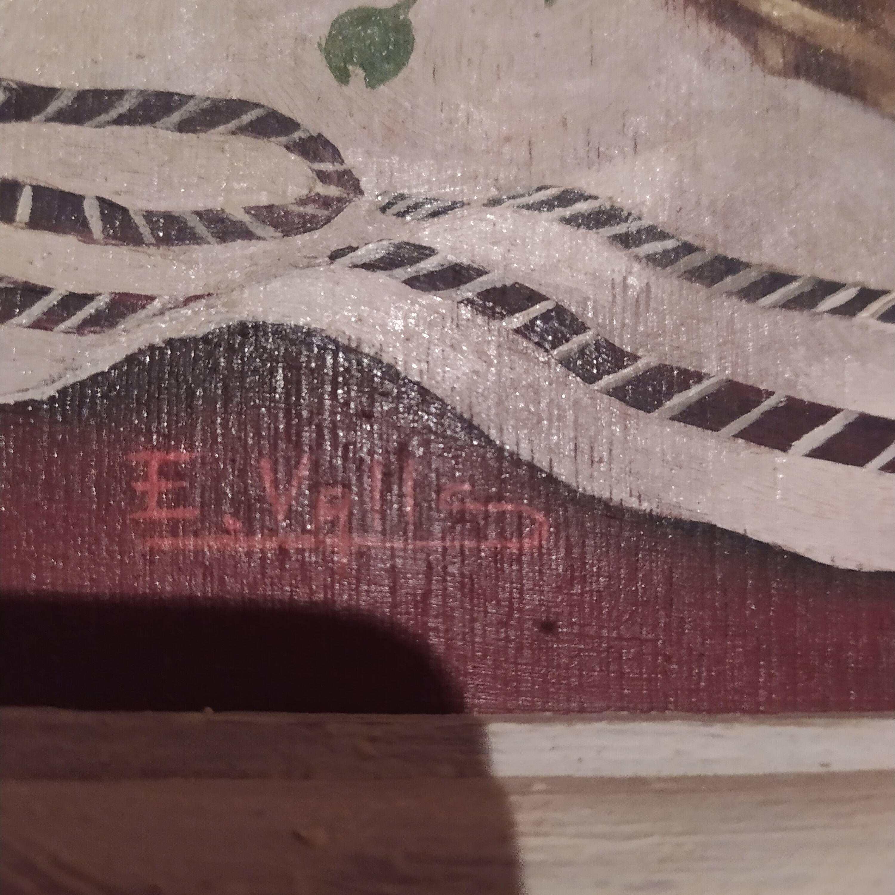 oil on panel bouquet of poppies and daisies Ernesto Valls