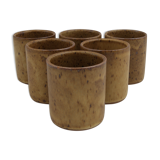 Series 6 vintage old stoneware glasses