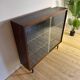 Vintage rosewood library with sliding glass doors – mid-century Scandinavian design
