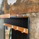 Teak & brass coat rack