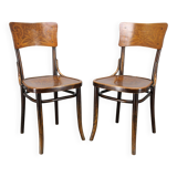 Pair of Thonet Art Nouveau bentwood chairs, Czechoslovakia, 1920s