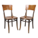 Paire de chaises en bois courbé Thonet Art Nouveau, Tchécoslovaquie, années 1920.