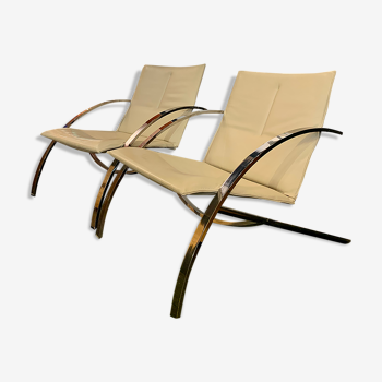 Pair of Arco armchairs by Paul Tuttle for Strässle