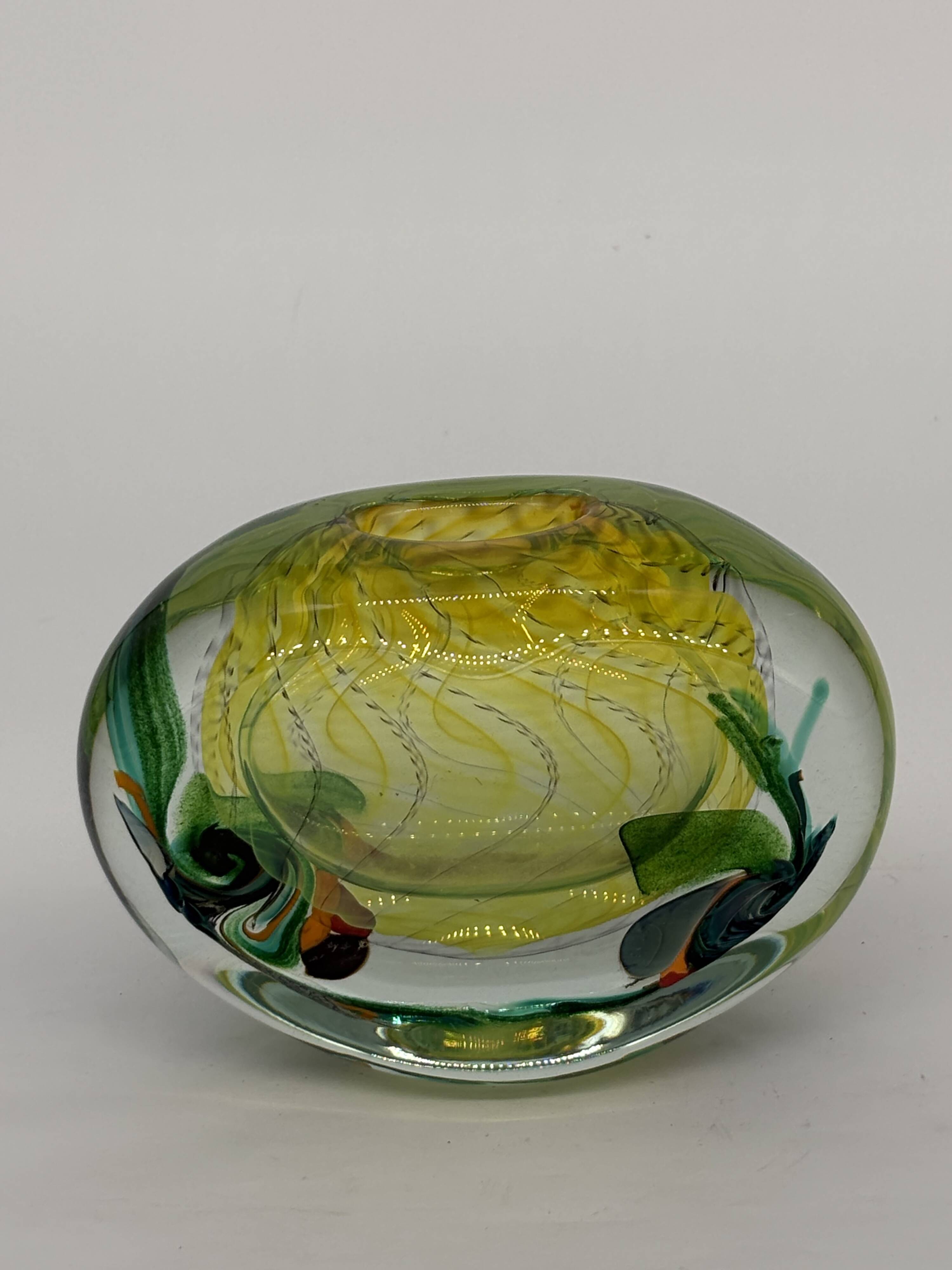 Murano vase yellow Robert Pierini