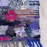 Moroccan carpet Boucherouite colored - 83 x 148 cm