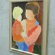 Hans Osswald (1919-1983), Swedish Figurative Abstract Painting, 1960s, Oil on Canvas
